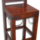 Krzesło barowe drewno-metal